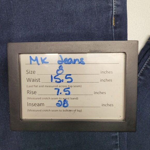 Michael Kors Jeans Dark Denim Izzy Skinny Womens Size 8 Small Modern Classic - Picture 9 of 11